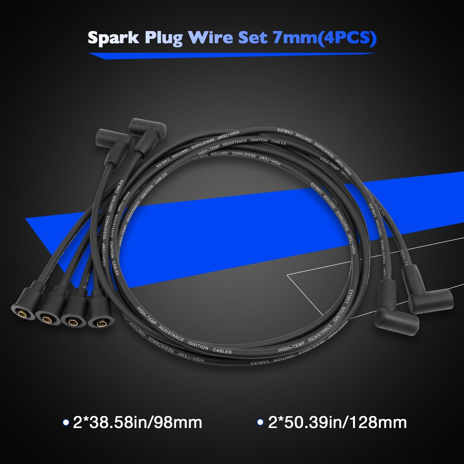 9N12259A Cylinder Spark Plug Wire Set for Ford Holland 2N 8N 9N 9N12287B 4X