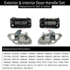 Exterior Interior Door Handles for GMC C K 1500 2500 3500 Suburban 1988 2000