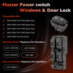 Master Power Window Door Lock Switch for Ford 2002 2005 F250 Excursion Explorer