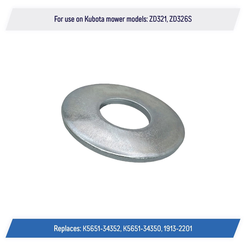 6 Blade Bolt Beveled Washer for Kubota Mowers ZD321 ZD326S K5651 34352