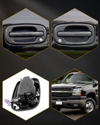 Exterior Door Handles Lock Cylinders Keys Set for Chevy for GMC 1999 to 2007