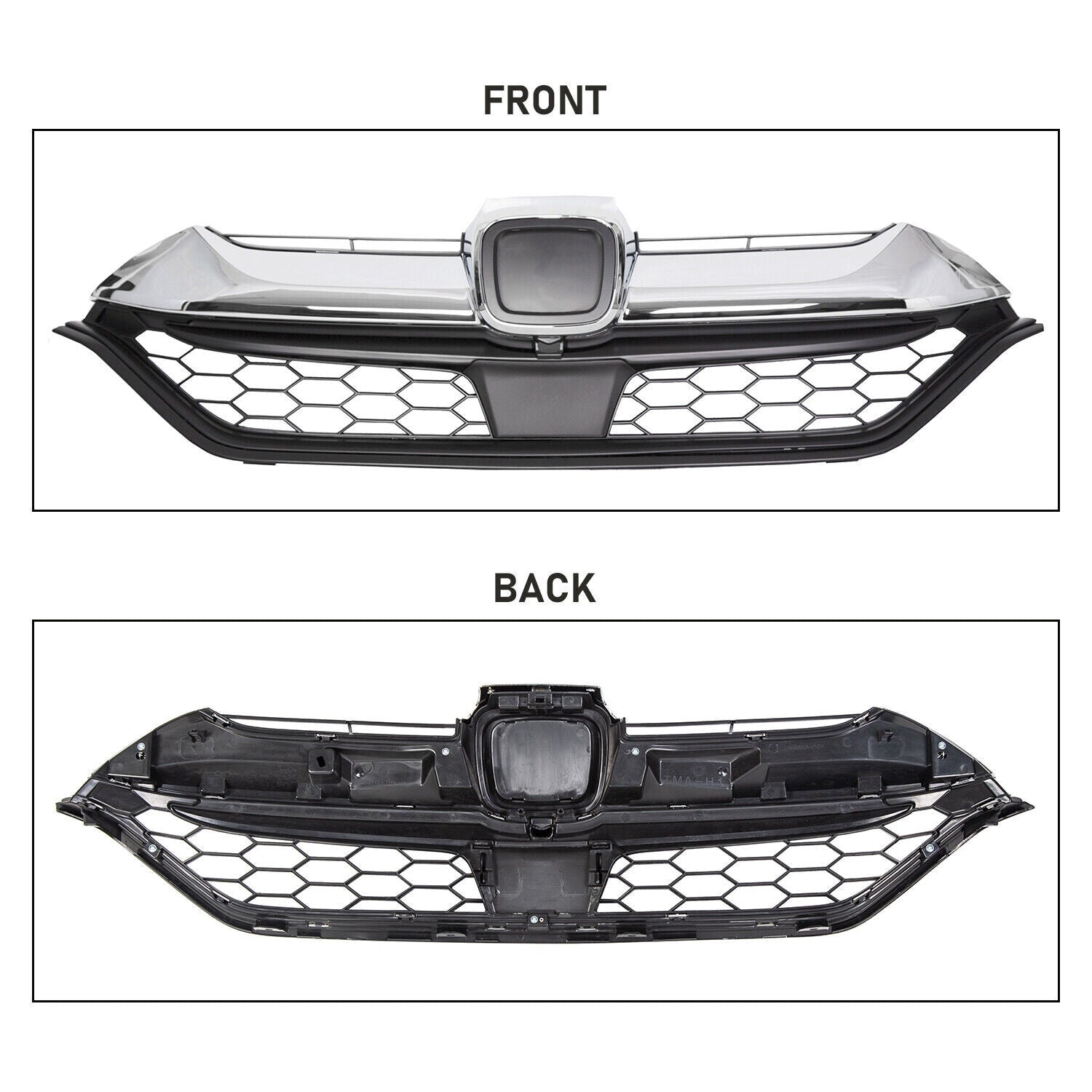 HO1210147C Front Bumper Upper Grille Chrome for 2017-2019 for Honda CRV CR-V
