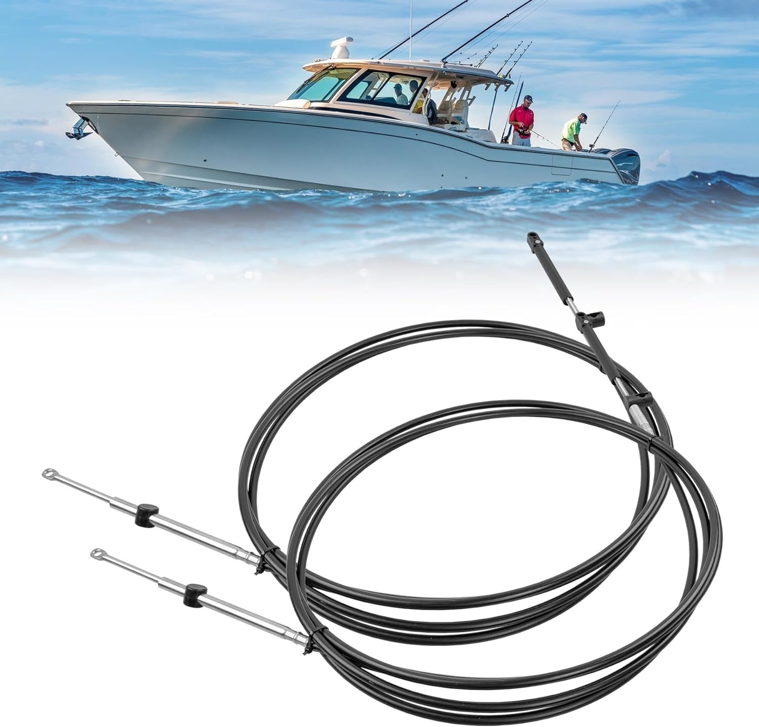 10FT Outboard Throttle Control Shift Cable Gen I for Mercury Mariner 2 Piece
