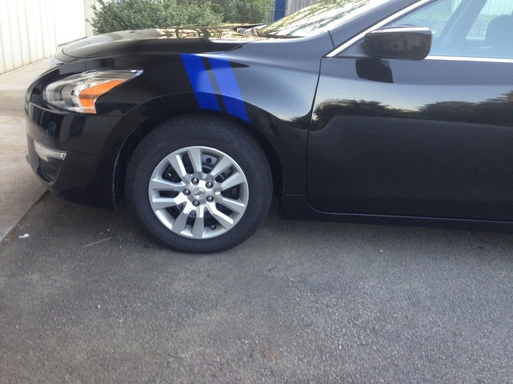4 Inch Dual Fender Stripe Hash Mark Decal Graphic Kit for Nissan Maxima