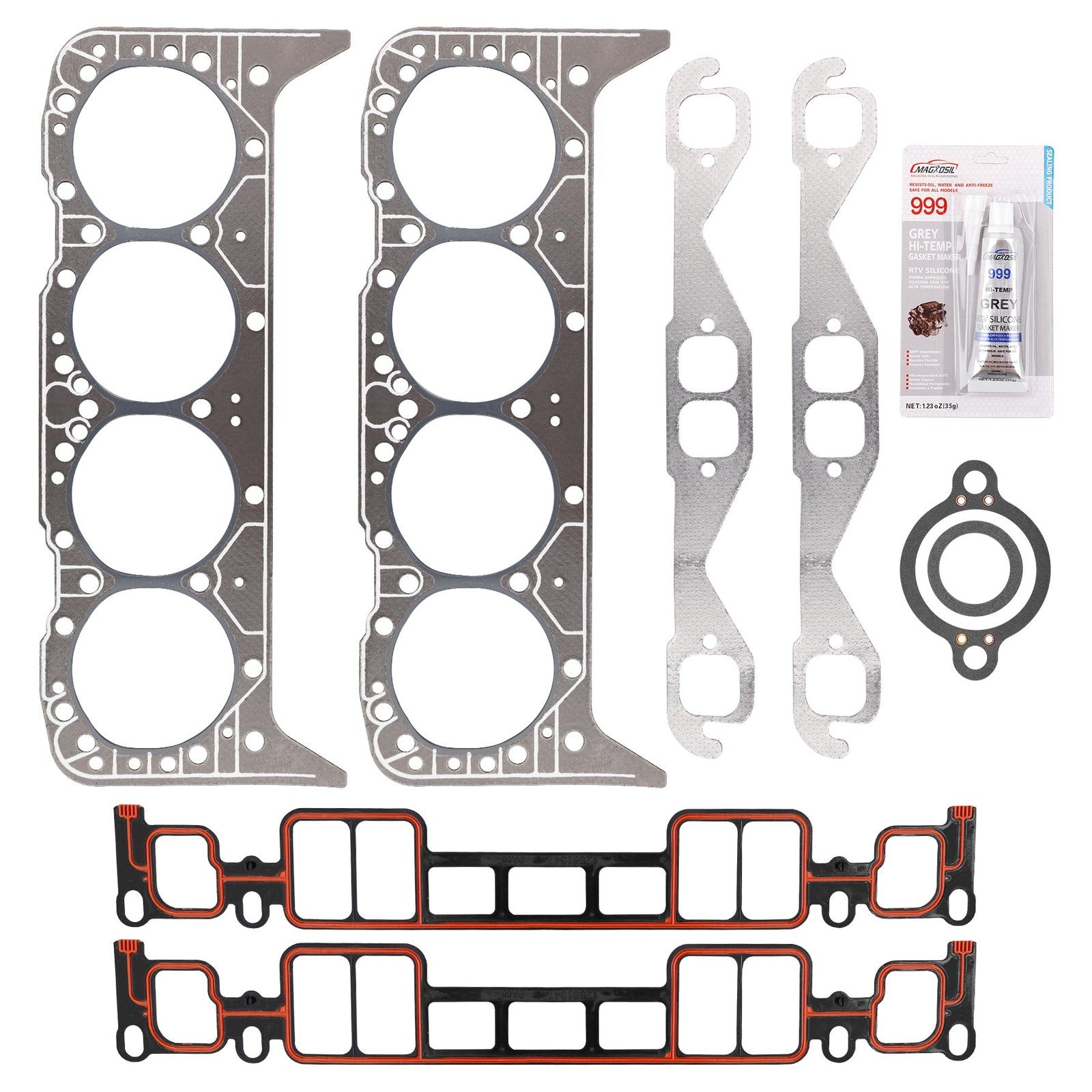 Cylinder Head Gasket Set for 350 CID Mercruiser Volvo Penta Crusader GM Marine