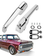 Exterior Chrome Door Handles Set for Chevy C10 C20 C30 GMC K1500 Pickup 67 72
