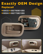 Exterior Interior Rear Tailgate Door Handle Kit for Toyota Sienna 1998 2003