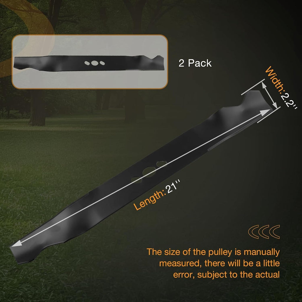 2105200317A Lawn Mower Blade for 21 Inch Deck MNA152505 MNA152701 2 Pack