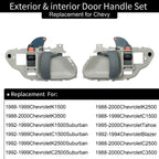 Exterior Interior Door Handles for 1988 2000 Chevy C K 1500 2500 3500 Suburban