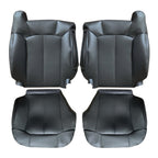 Driver Passenger Leather Seat Cover Black for GMC Sierra Silverado 1999 2002