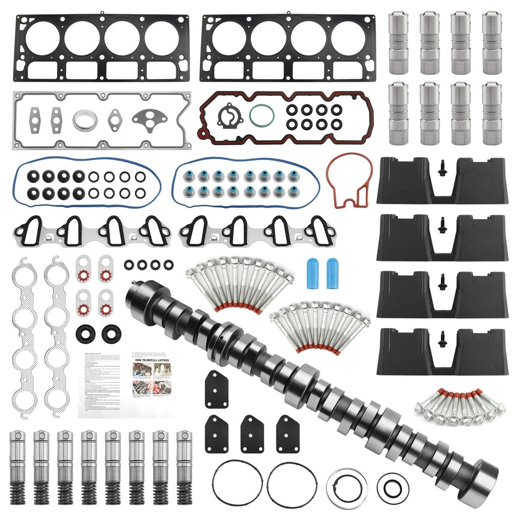 Lifters Camshaft Head Gasket Bolt Set for Chevy Silverado GMC Sierra 5.3L 07-13