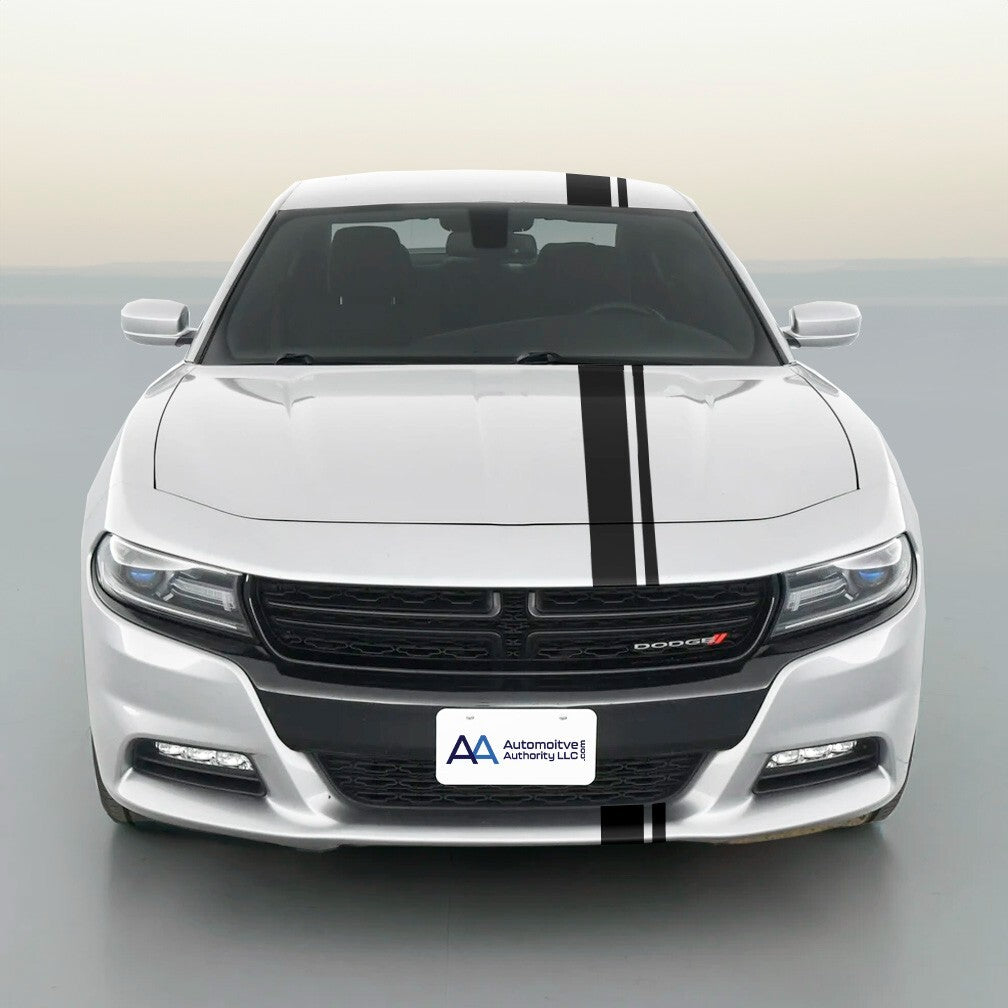 6 Inch Offset Vinyl Rally Racing Stripe Kit for Dodge Charger
