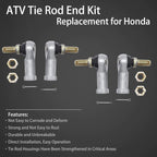 Tie Rod End Set for Honda Foreman 400 450 500 Rubicon 500 Ball Joint 1997 to 2017