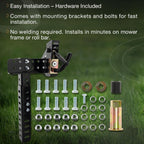 Mower Trimmer Rack Lockable For WalkBehind StandOn And ZTR Lawn Mower Black