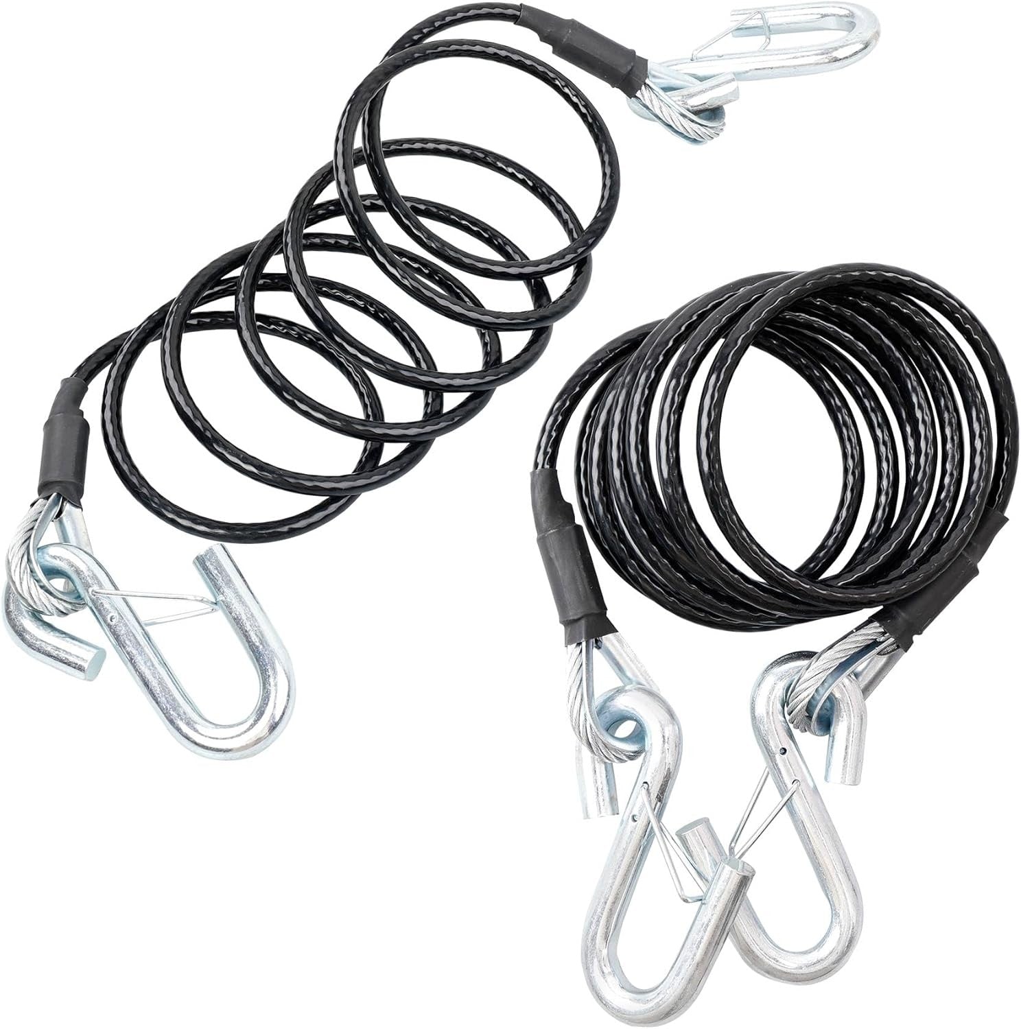 BX88196 Towing Safety Cables For Blue Ox Class 3 Steel 7 Ft 7500 Lb 2 Piece