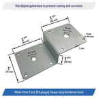 Galvanized Deck Joist Tie Plate Z Bracket for 2x4 Cross Joist and 4x4 Post 20 Piece
