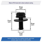 9GG600616T M6 1.0 x 15mm Fender Liner Headlamp Assembly Screws Bolt for Mazda