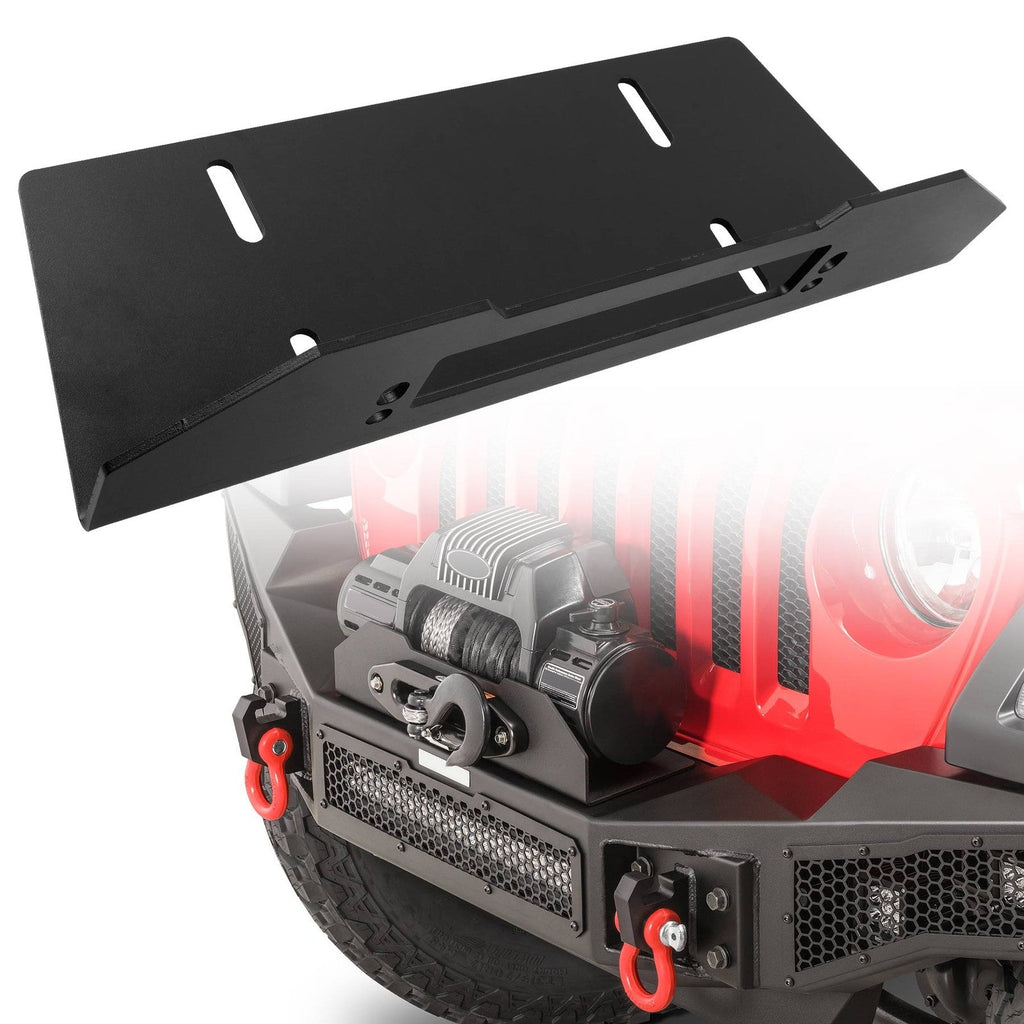 Winch Mounting Plate Mount Bracket for Go Rhino Rockline Jeep Gladiator JL JT