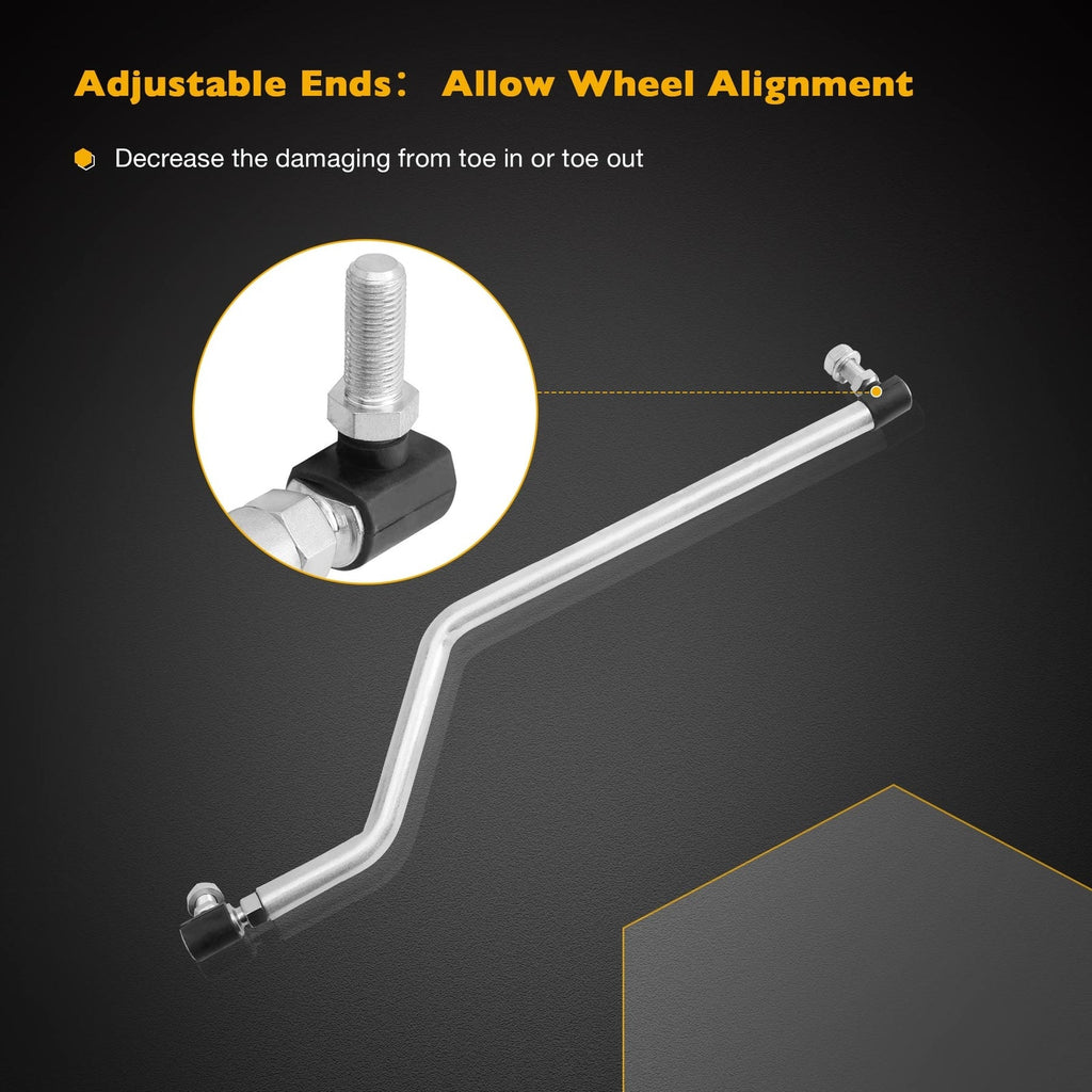 Adjustable LH RH Steering Drag Link With Gear Caps For Craftsman Husqvarna AYP