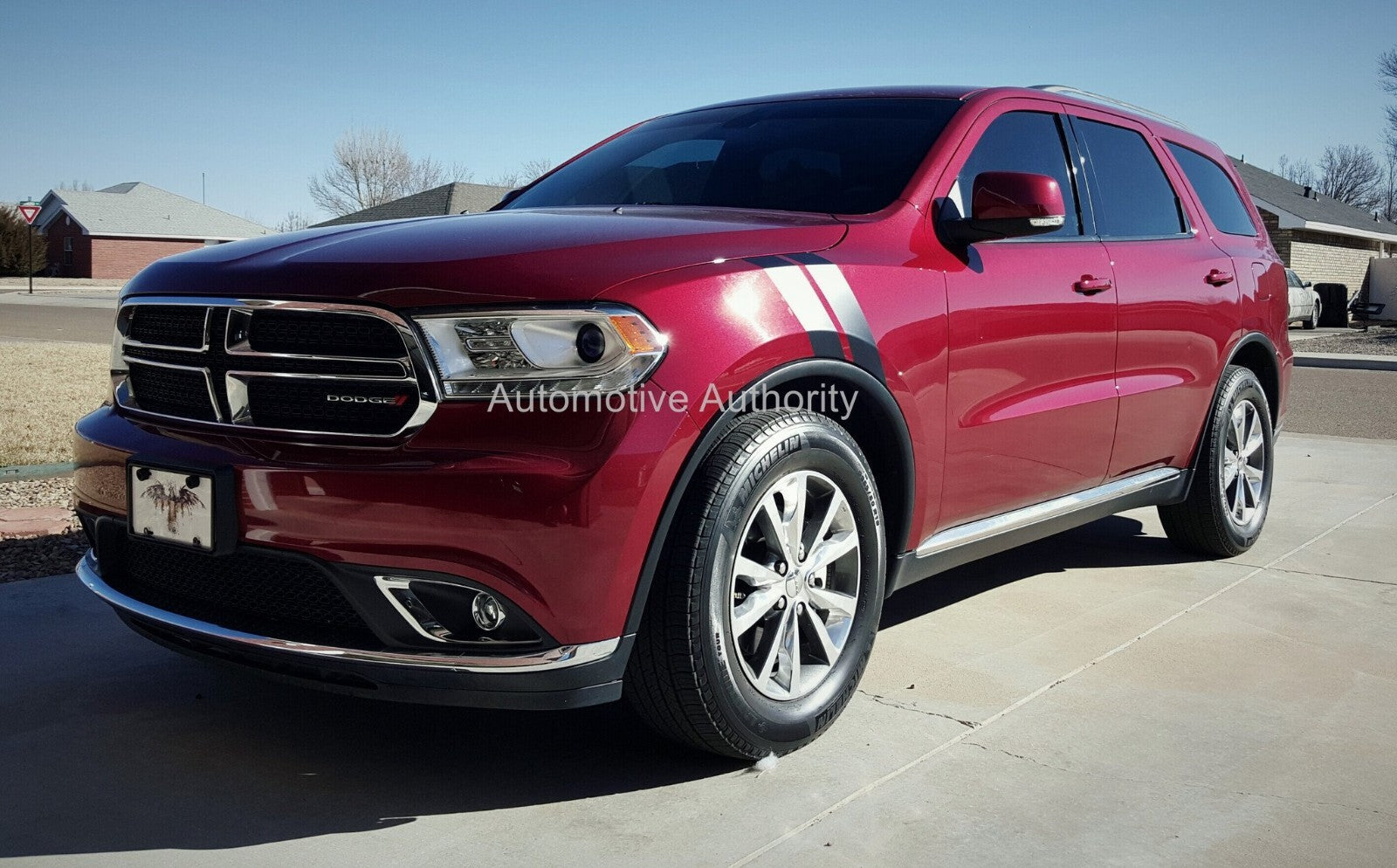 4 Inch Dual Fender Stripe Hash Mark Stripe Decal Graphic Kit for Dodge Durango