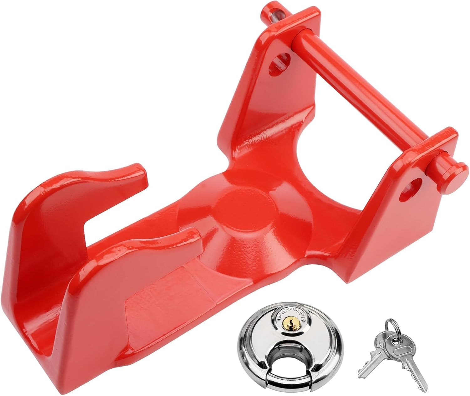 Gooseneck Trailer Hitch Lock with Key for RV Heavy Trailers Livestock Hauler