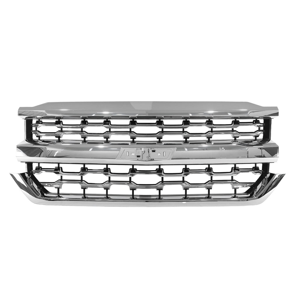 Chrome Front Bumper Grille LTZ Style for Chevrolet Silverado 1500 2016 2017 2018