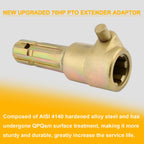 Upgraded PTO Extender Adapter For Tractor 1 3/8 6 Spline Female Male 1 3/8
