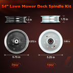 54 Mower Blade Spindle Belt Wheel Idler Kit For Cub Cadet ZT1 ZT2 Troy Bilt MTD