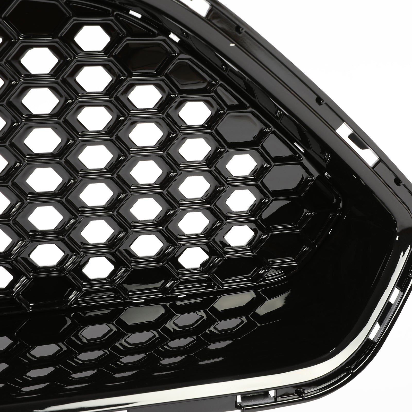 Front Upper Grille and Lower Mesh Grill Honeycomb Black for 2018-2022 Ford Mustang