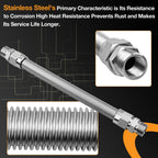 0L4836A Gas Fuel Line Flex Hose 3/4in No PVC for Generac Generators 0D303