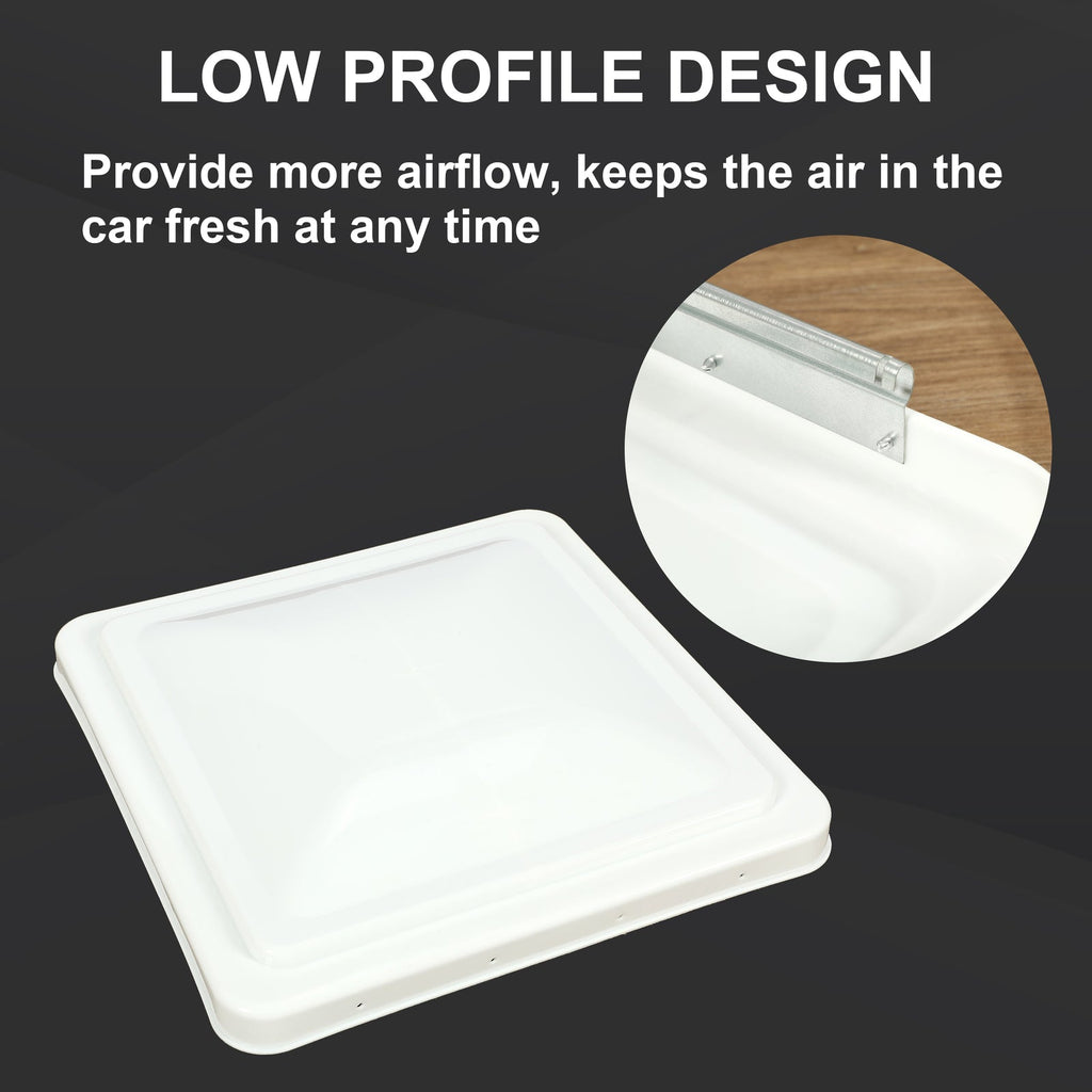 14x14 Roof Vent Cover for RV Replacement White Camper Vent Cover