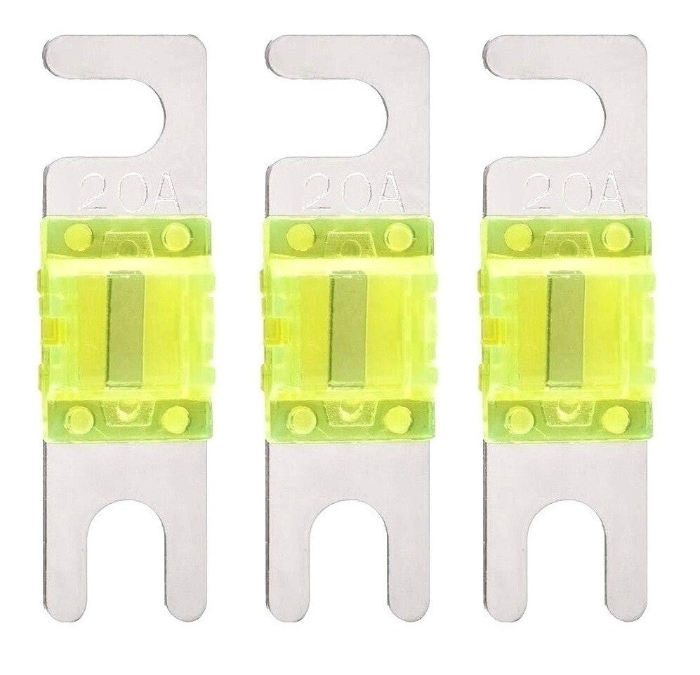 Mini ANL Fuse 20A 20 Amp 32V AFS Fuses for Auto Marine Stereo Audio Video 3 Pack