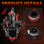 PWK 24mm Racing Carburetor Kit for Dirt Bike ATV Scooter Pit Bike 50cc 70cc 80cc