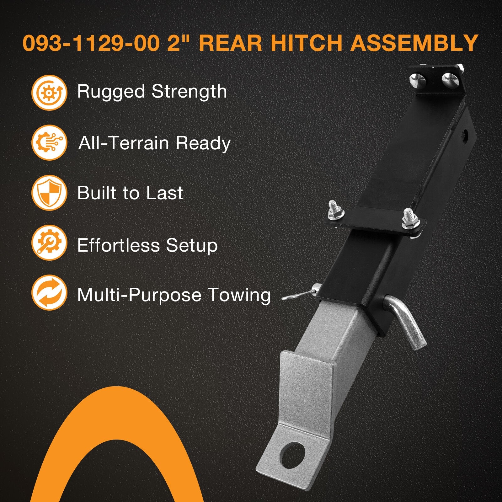 2 Inch Rear Hitch Receiver Kit for Bad Boy Rebel Rogue Renegade Mowers 2019 Plus