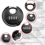 Black Gooseneck Trailer Lock with Key for RVs Livestock Haulers Trailers