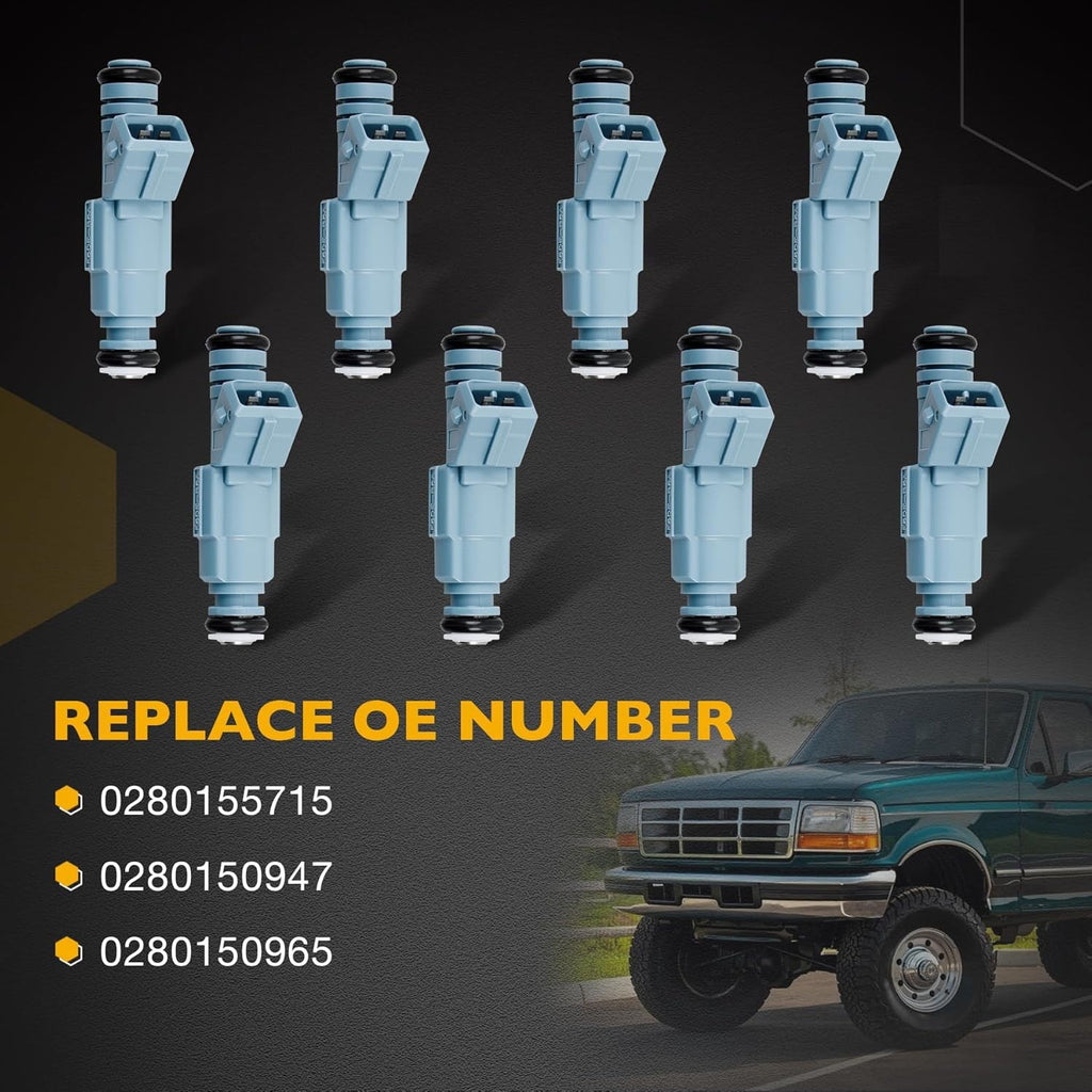 0280155715 Fuel Injector For Dodge Ram 1500 2500 3500 5.2L 5.9L 96 To 99 8 Piece