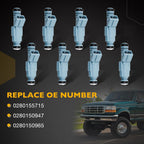 0280155715 Fuel Injector For Dodge Ram 1500 2500 3500 5.2L 5.9L 96 To 99 8 Piece