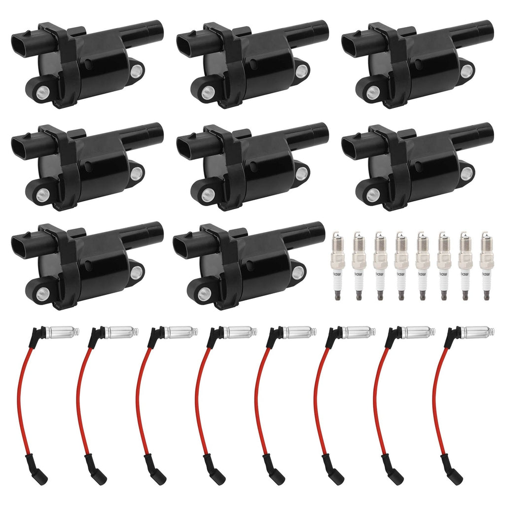 Ignition Coil and Spark Plug Wire for Chevy Buick GMC Hummer Cadillac 06 19 8x
