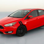 3 Inch Dual Fender Stripe Hash Mark Decal Graphic Kit for Ford Focus
