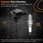 UF295 2 Ignition Coils 4 Denso Spark Plugs for Mitsubishi Lancer 2.0L 6 Piece