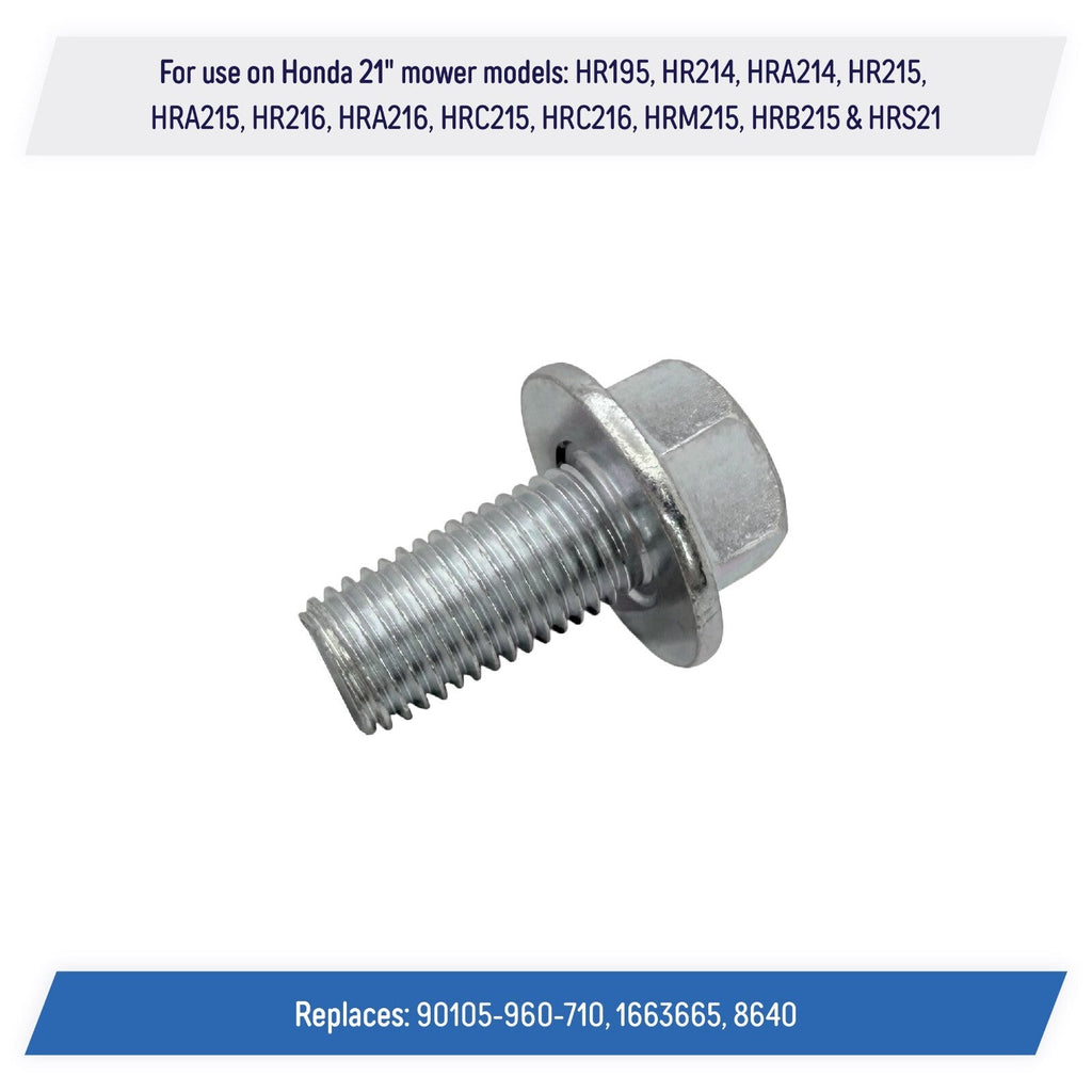 90105-960-710 Mower Blade Hex Bolts for Honda 21 Inch Lawn Mowers 2 Pack