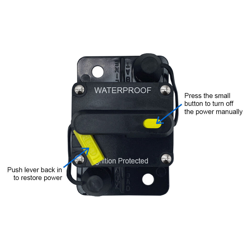 200A Circuit Breaker with Reset Waterproof for Auto Trailer Truck RV