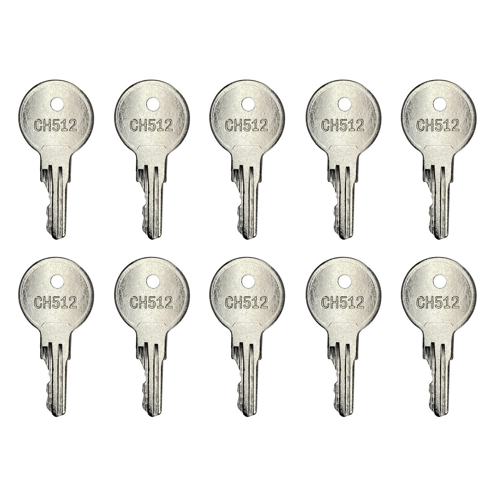 CH512 Ignition Key for Bauer Locks Yale Diamond Plate American Crane 10 Pack