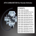 Carburetor For Honda TRX300FW Fourtrax 300 350 Foreman 400 450 Rancher 350