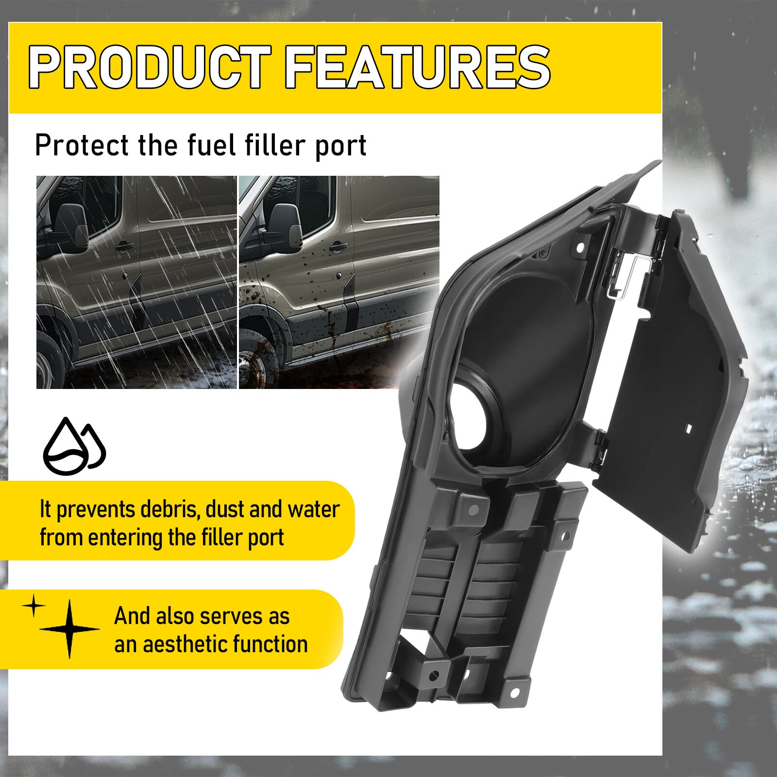 Fuel Filler Door Housing Pocket Hinge for 2015-2023 Ford Transit Van 150 250 350