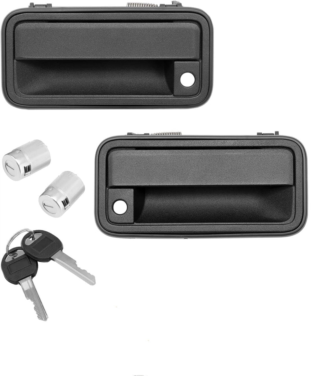 Metal Exterior Door Handle with Lock Cylinder Keys for Chevy GMC C1500 1988 2000