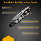 Exterior Door Handle Driver Side w/ Lock Cylinder for Chevy GMC Cadillac 07 13
