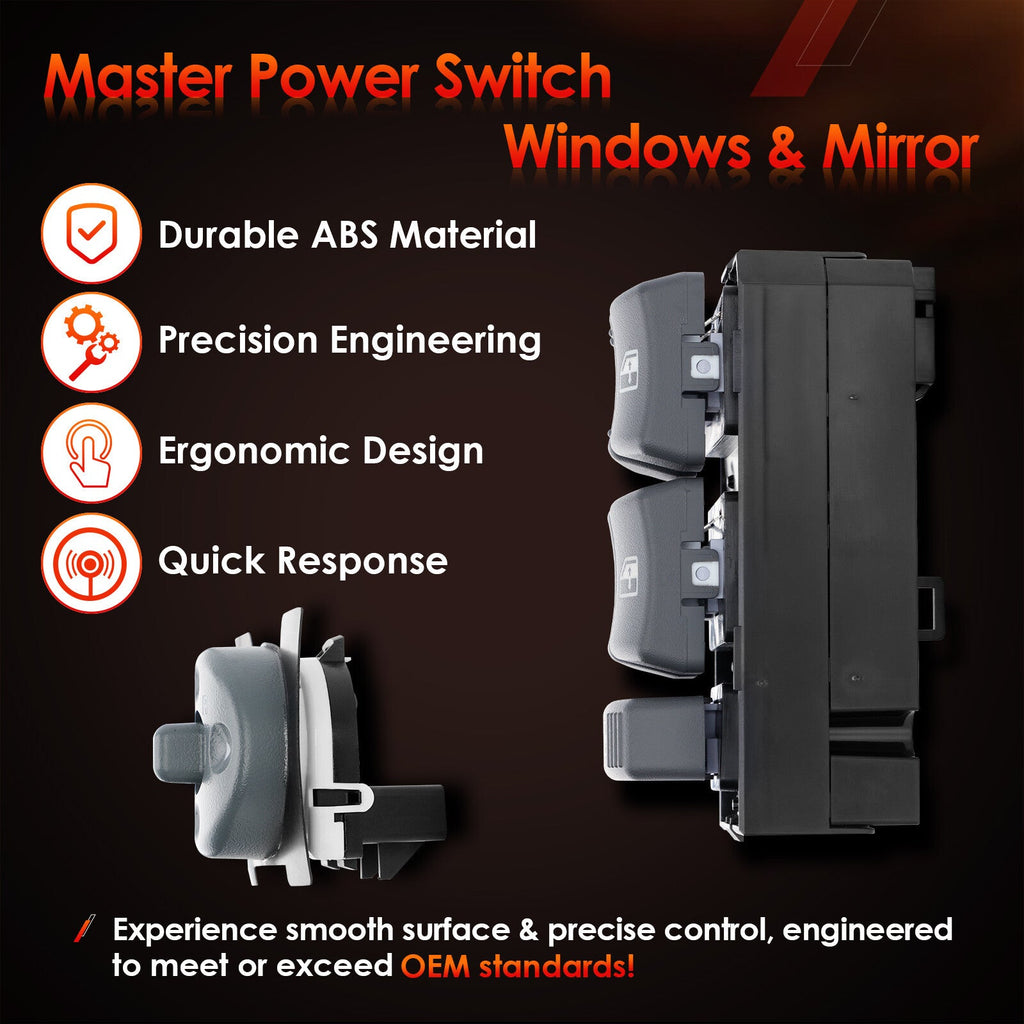 Master Power Window Mirror Control Switch For Chevy GMC C K 1500 2500 3500 Tahoe