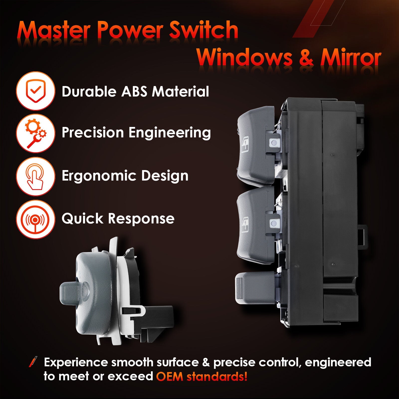 Master Power Window Mirror Control Switch For Chevy GMC C K 1500 2500 3500 Tahoe