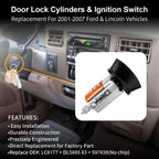 Door Lock Cylinders and Ignition Switch w Keys For Ford 2001 2007 F150 F250 F350
